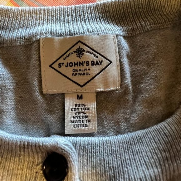 St John's Bay Blue Striped Cardigan - Medium - Picture 4 of 4